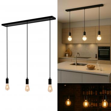 Lampadario industriale 3 luci E27