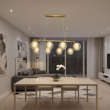 Lampadario moderno 8 lampade G9
