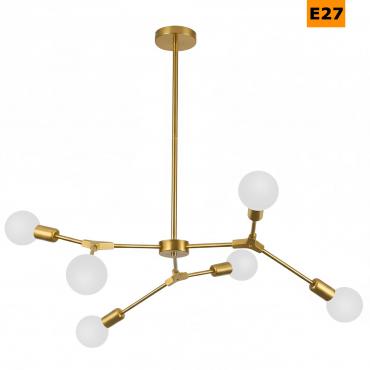 Lampadario bronzo 6 luci E27