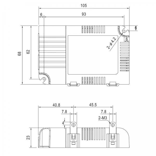 MEANWELL LCM-25DA2 disegno tecnico