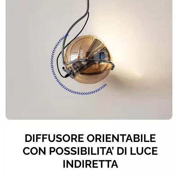 Lampadario sfera orientabile