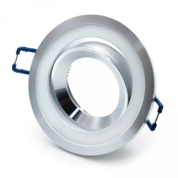 faretto rotondo silver