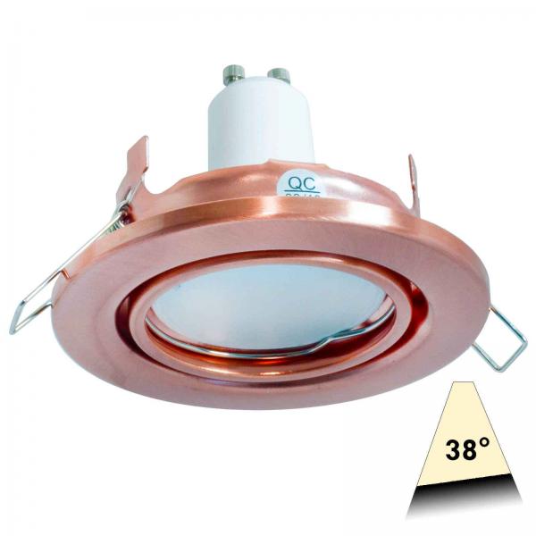 faretto tondo in bronzo