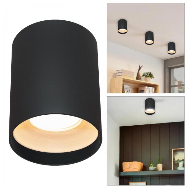 Plafoniera moderna bianco nero
