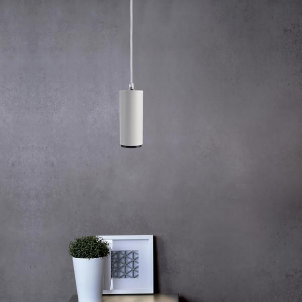 Lampada sospensione bianca cilindro 10W