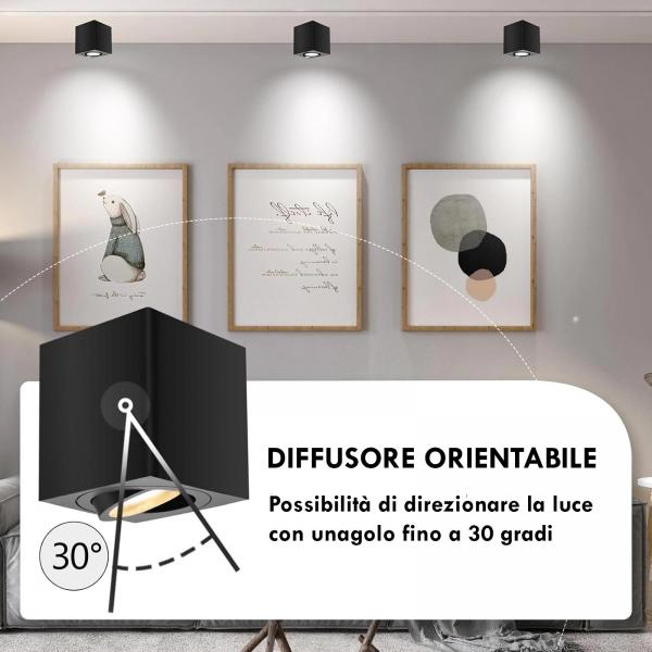 Faretto cromato luce bagno