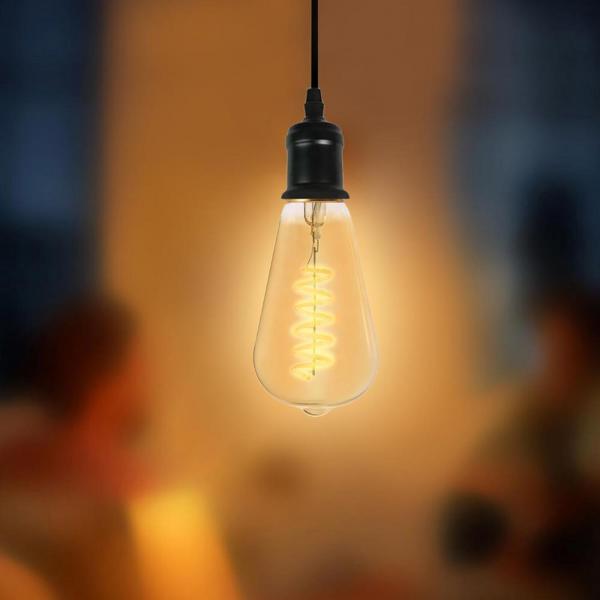 Lampadina vetro E27 luce gialla