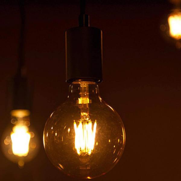 Lampadina vetro E27 luce gialla