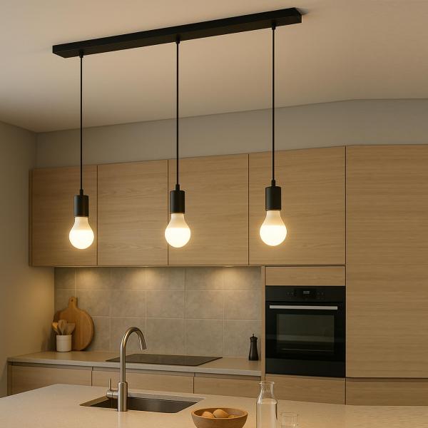 Lampadario 3 luci tavolo cucina