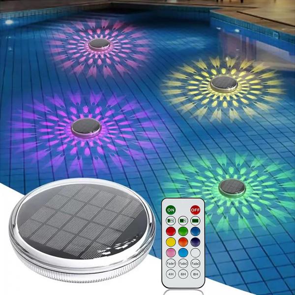 Lampada decorativa solare piscina RGB