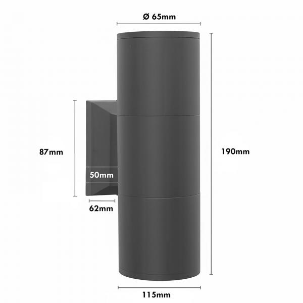 Applique da giardino doppio fascio