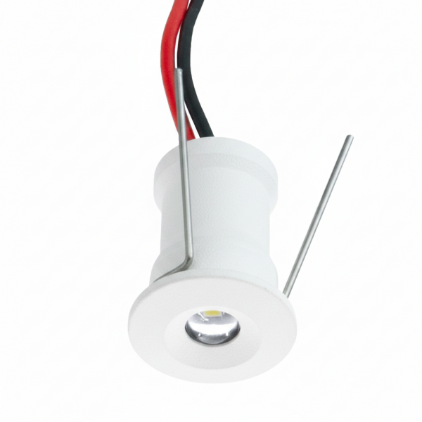 Mini faretto incasso bianco tondo 1W